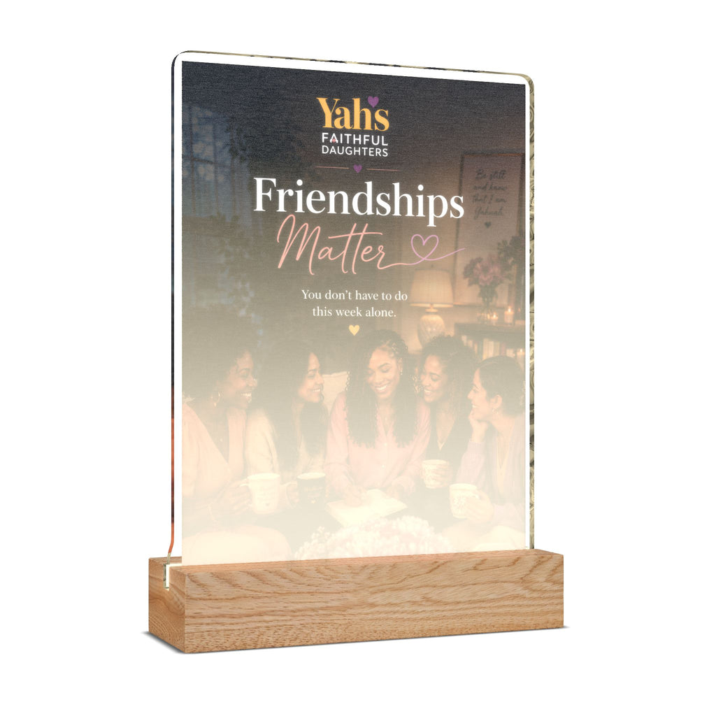 Friendships Matter Acrylic Night Light – Custom Shape UV LED Accent Lamp