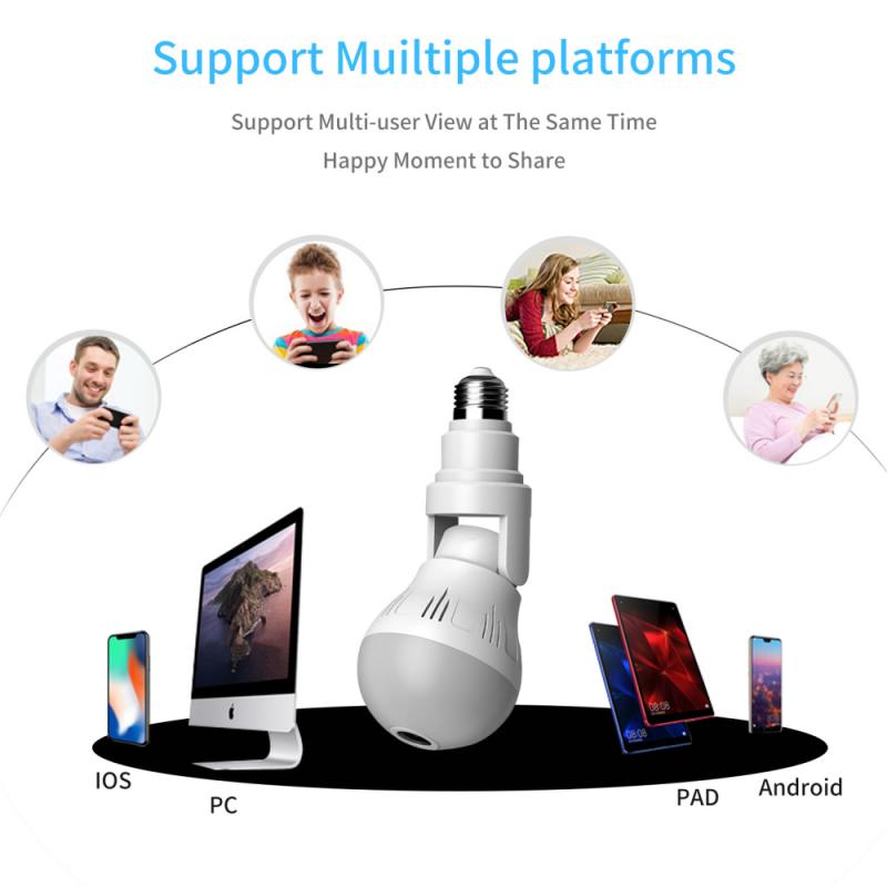 360° Light Bulb Security Camera with Night Vision & Wi-Fi | Smart Home Surveillance