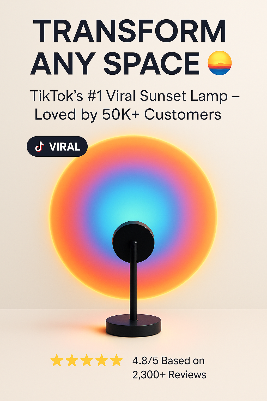 SunGlow™ Remote Controlled Sunset Projector Lamp